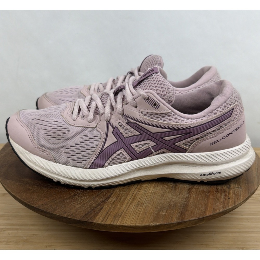 Asics Gel-Contend 7 Running Sneakers Womens US‎ 8.5 Pink Amplifoam Lace Up